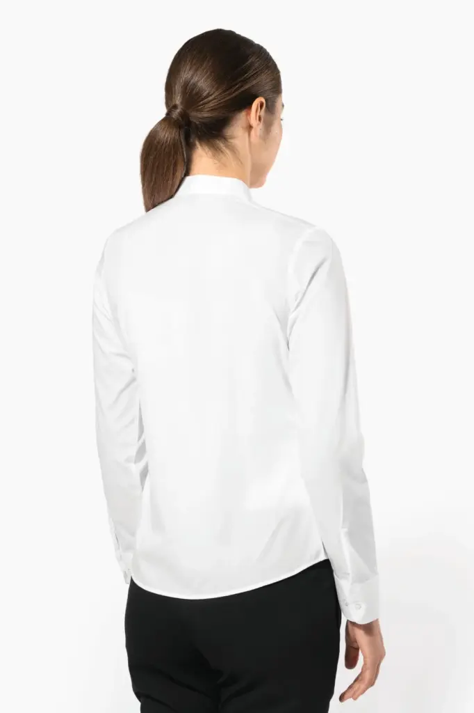Damesblouse met "Mao" kraag lange mouwen — productfoto 2