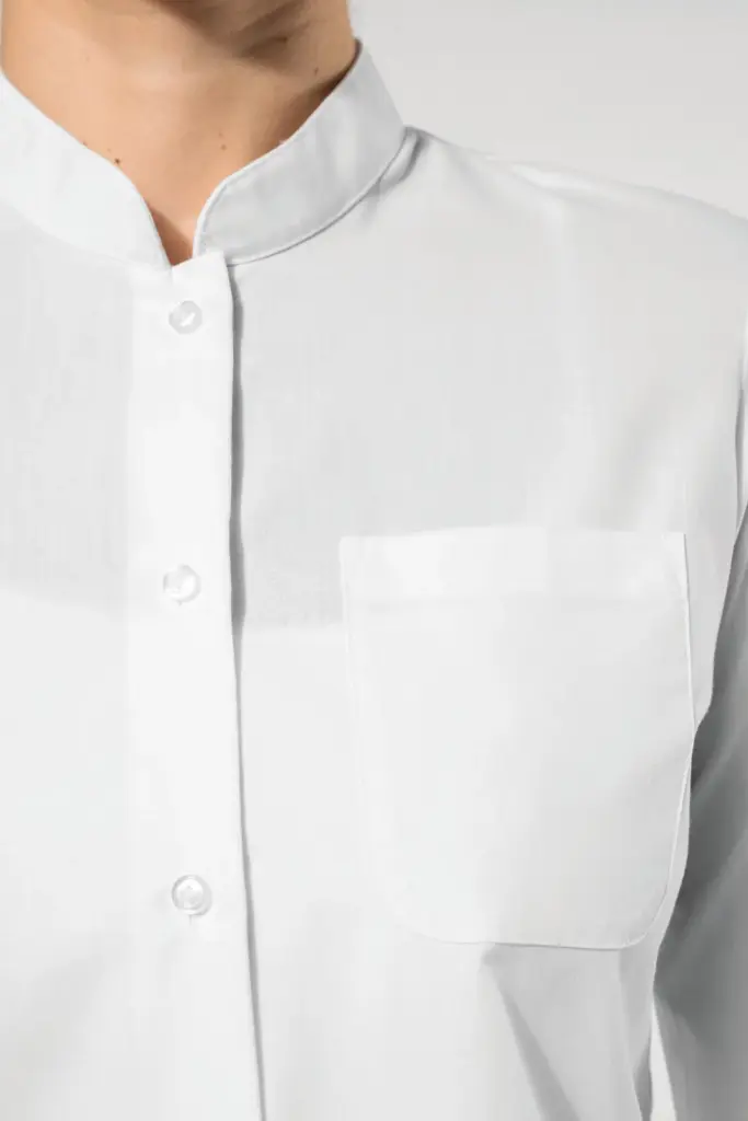 Damesblouse met "Mao" kraag lange mouwen — productfoto 4