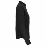 Damesblouse met "Mao" kraag lange mouwen, black — productfoto 5