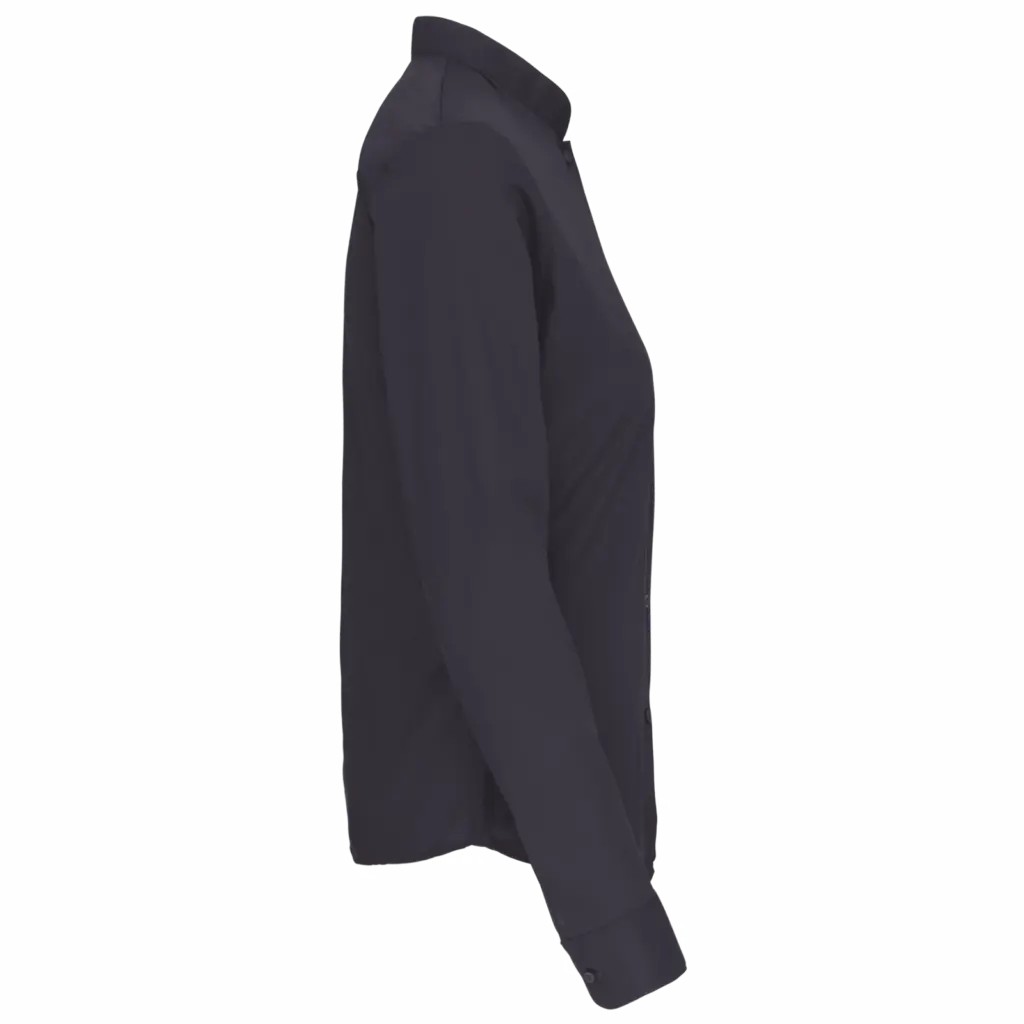 Damesblouse met "Mao" kraag lange mouwen, zinc — productfoto 10