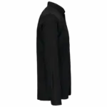 Herenoverhemd met "Mao" kraag lange mouwen, black — productfoto 5