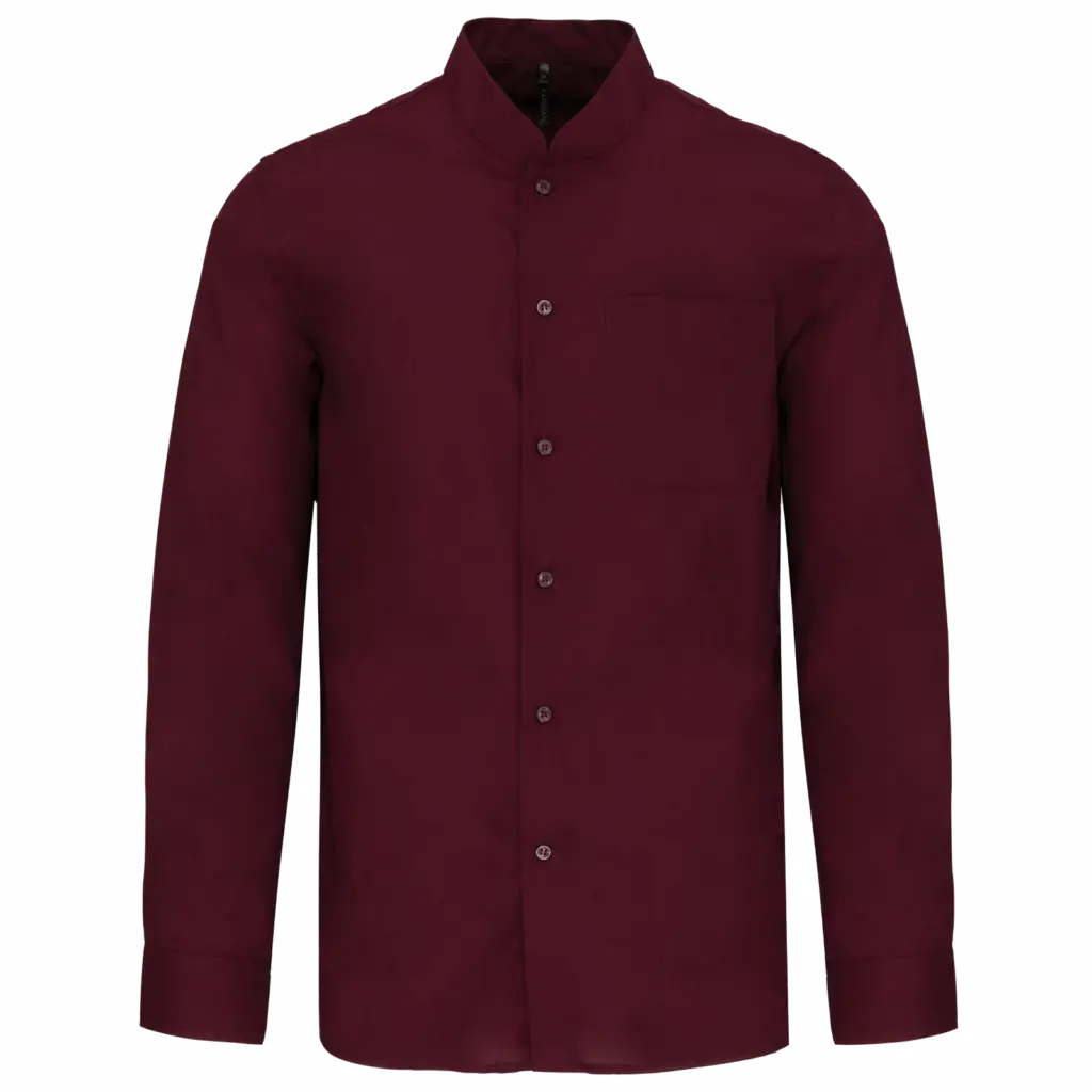 Herrenhemd K515 Mao-Kragen bedrucken Langarm Popeline S-4XL — Produktfoto 10