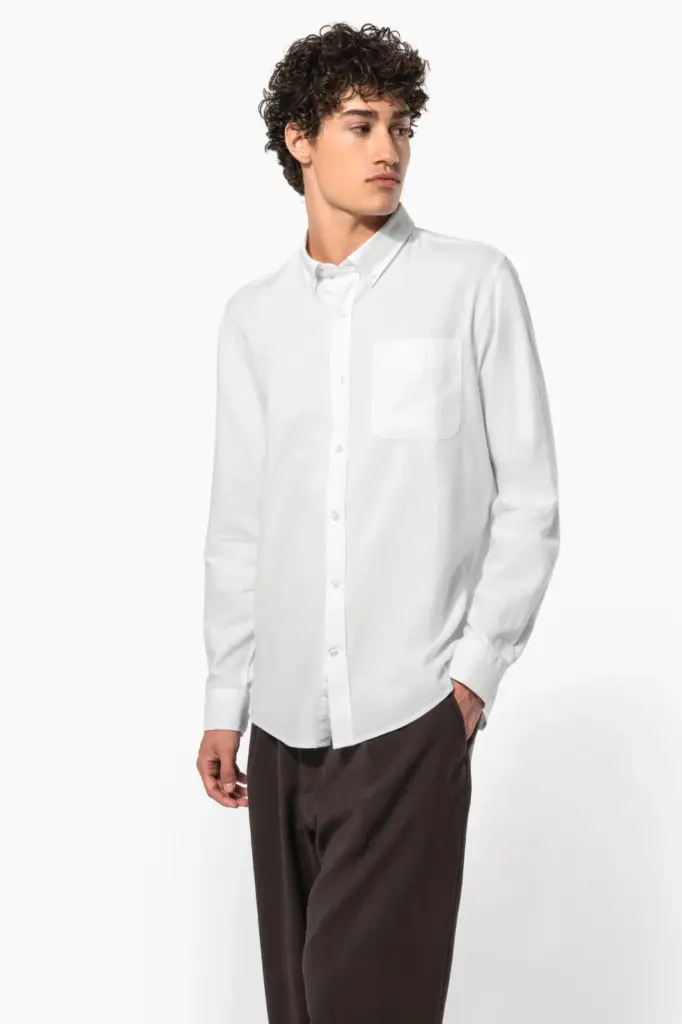 Heren Oxford overhemd lange mouwen