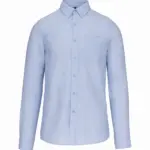 Heren Oxford overhemd lange mouwen, oxford blue — productfoto 6