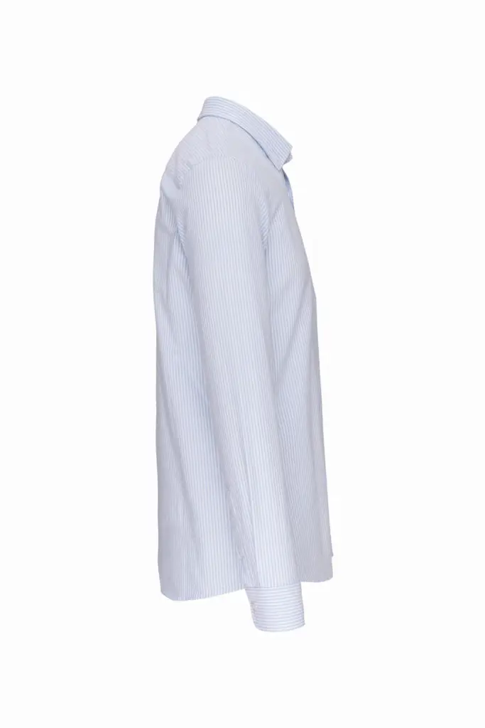 Heren Oxford overhemd lange mouwen, striped white / oxford blue — productfoto 6