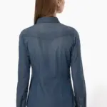 Dames denim blouse lange mouwen — productfoto 2