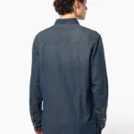Heren denim overhemd lange mouwen — productfoto 2
