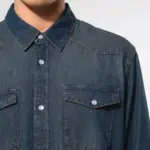 Heren denim overhemd lange mouwen — productfoto 3