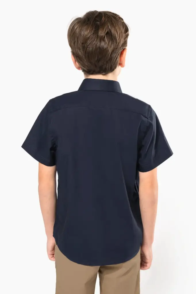 Kinder poplin overhemd korte mouwen — productfoto 2