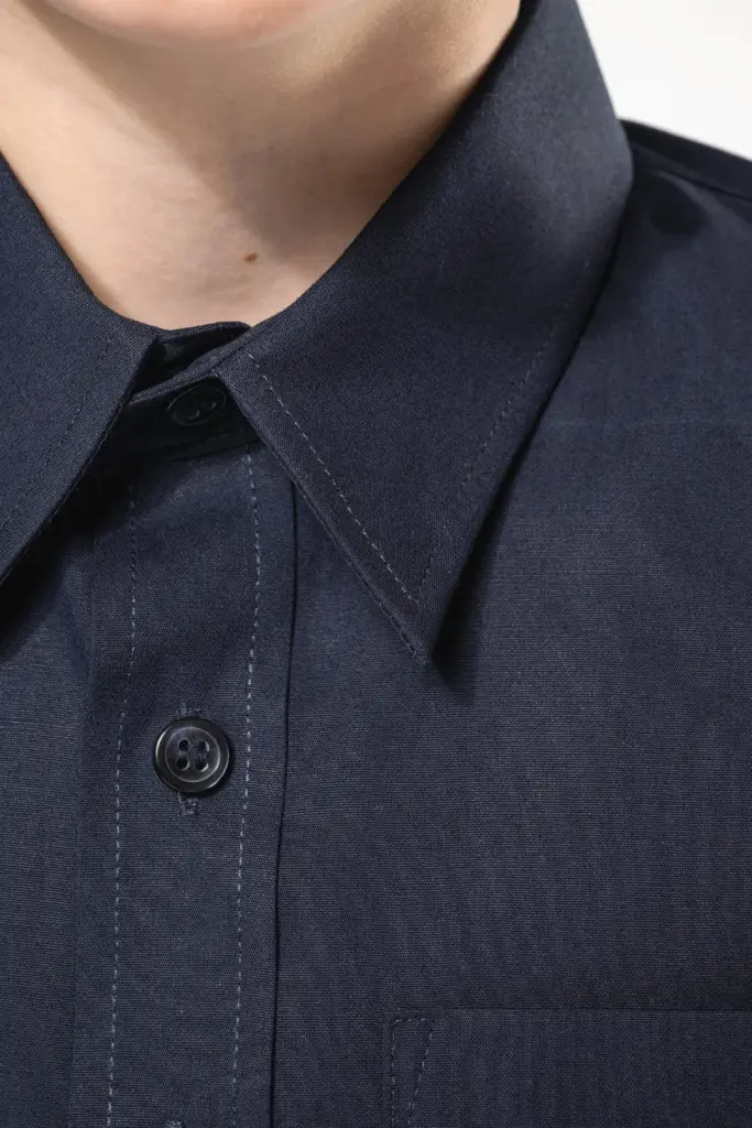 Kinder poplin overhemd korte mouwen — productfoto 4