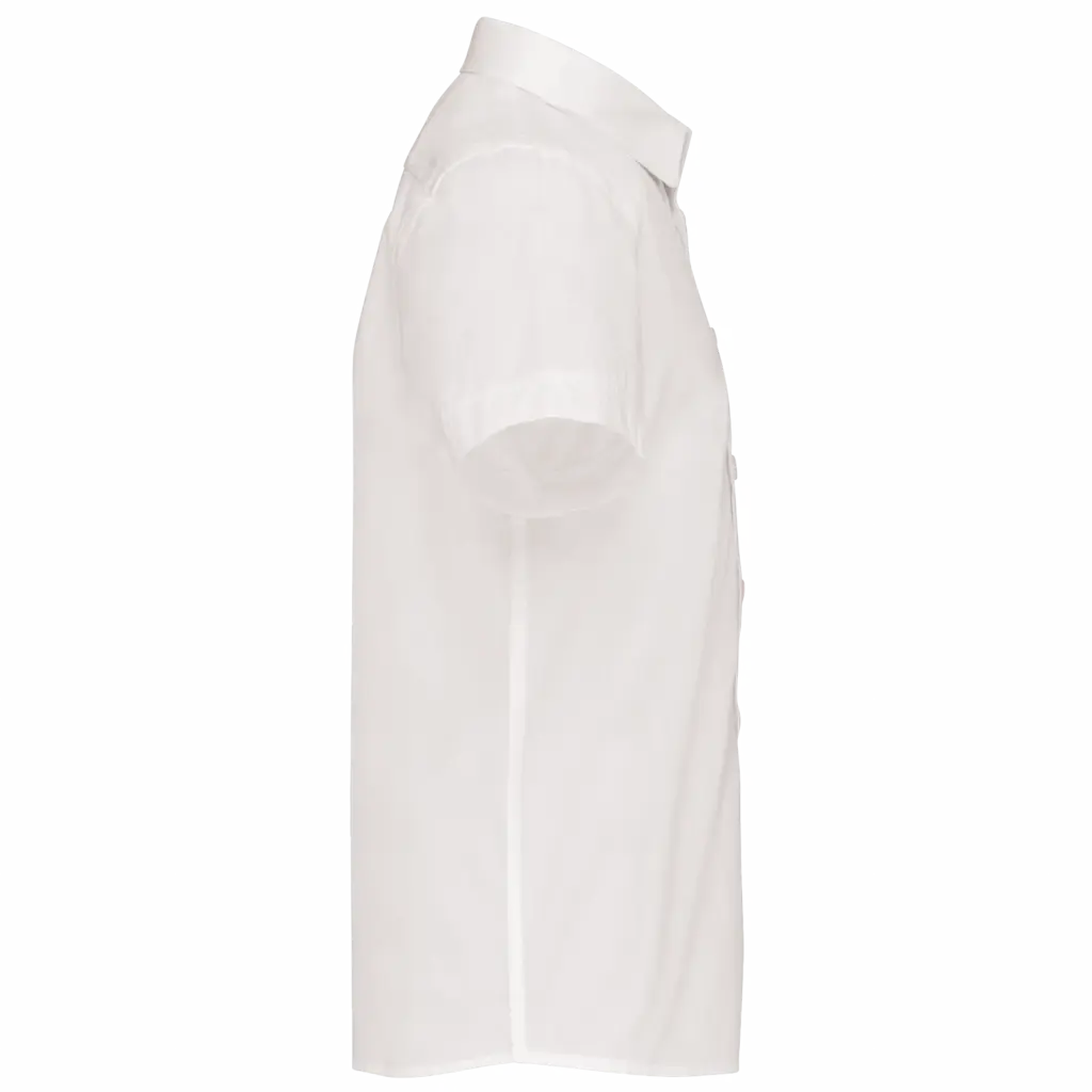 Kinder poplin overhemd korte mouwen, white — productfoto 6