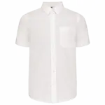 Kinder poplin overhemd korte mouwen, white — productfoto 7