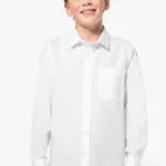 K521-7_2026 - Hidalgo-werbeartikel Kinder poplin overhemd lange mouwen