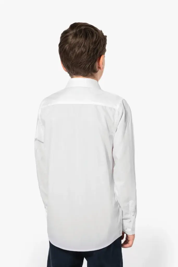 K521-6_2026 - Hidalgo-werbeartikel Kinder poplin overhemd lange mouwen — productfoto 2
