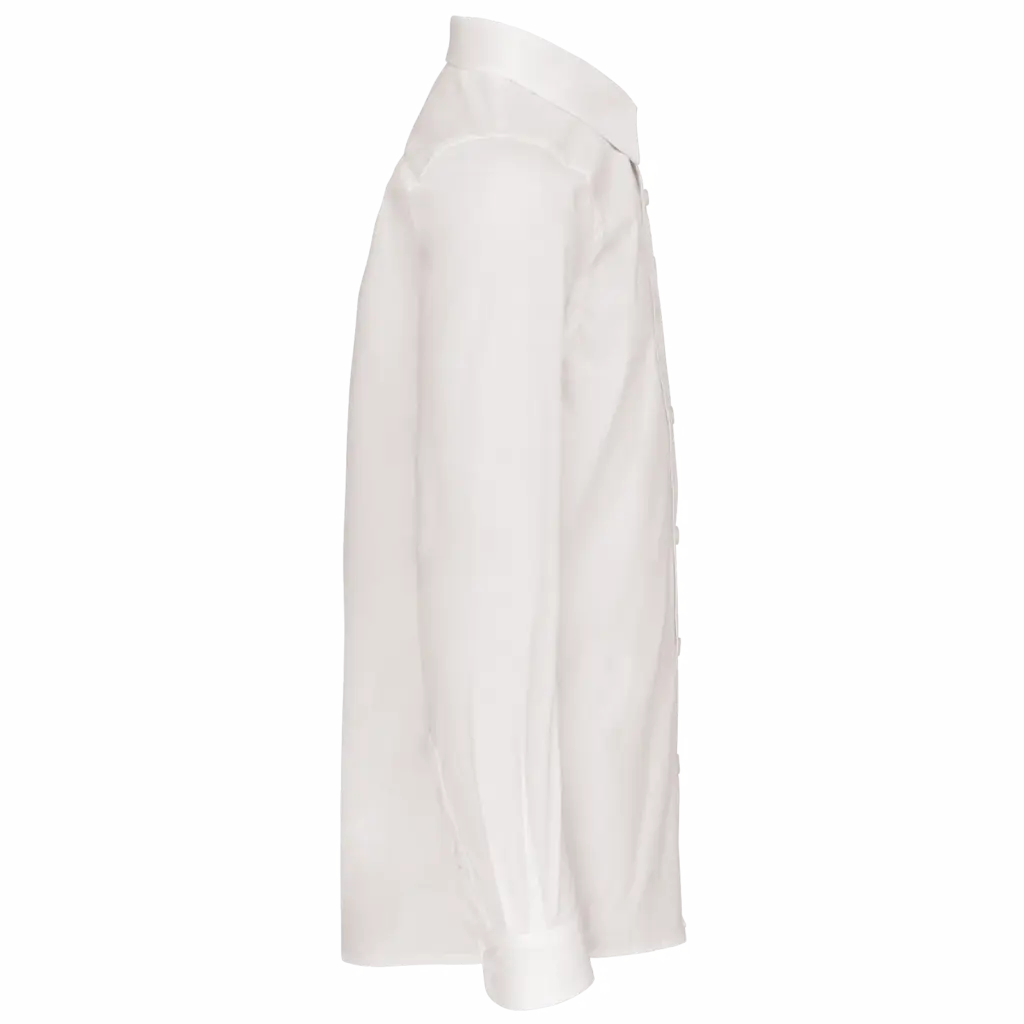 PS_K521-S_WHITE - Hidalgo-werbeartikel Kinder poplin overhemd lange mouwen, white — productfoto 5