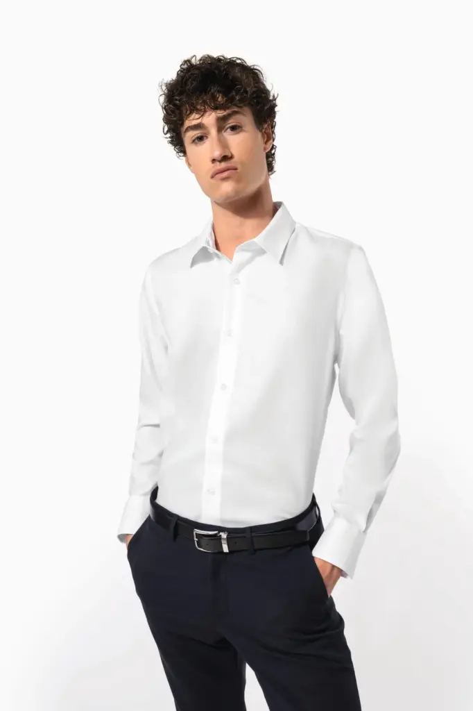 Getailleerd heren non-iron overhemd lange mouwen