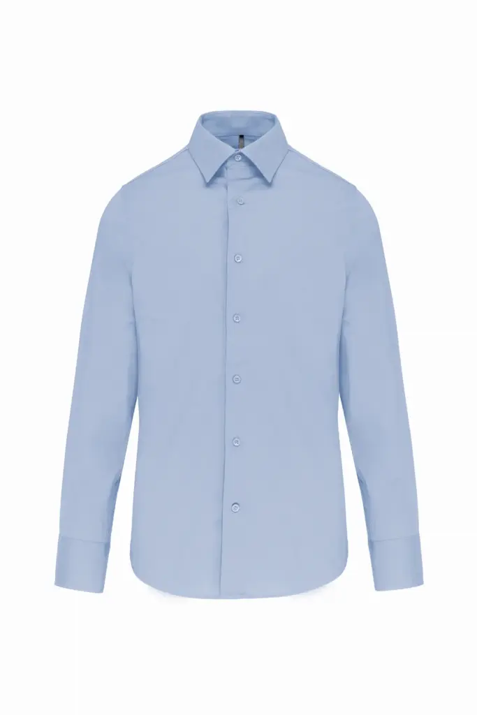 Getailleerd heren non-iron overhemd lange mouwen, bright sky — productfoto 7