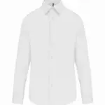 Getailleerd heren non-iron overhemd lange mouwen, white — productfoto 8