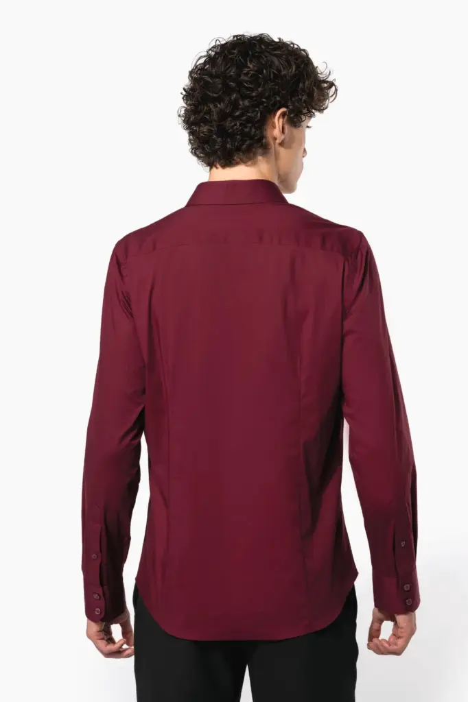 K529-4_2026 - Hidalgo-werbeartikel Heren stretch overhemd lange mouwen — productfoto 2
