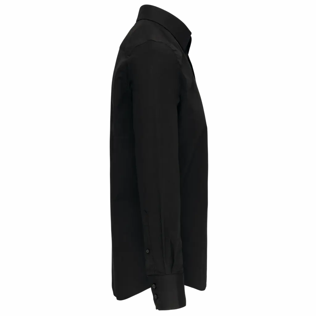 PS_K529-S_BLACK - Hidalgo-werbeartikel Heren stretch overhemd lange mouwen, black — productfoto 5