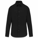 Heren stretch overhemd lange mouwen, black — productfoto 6