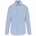 Heren stretch overhemd lange mouwen, light blue — productfoto 7