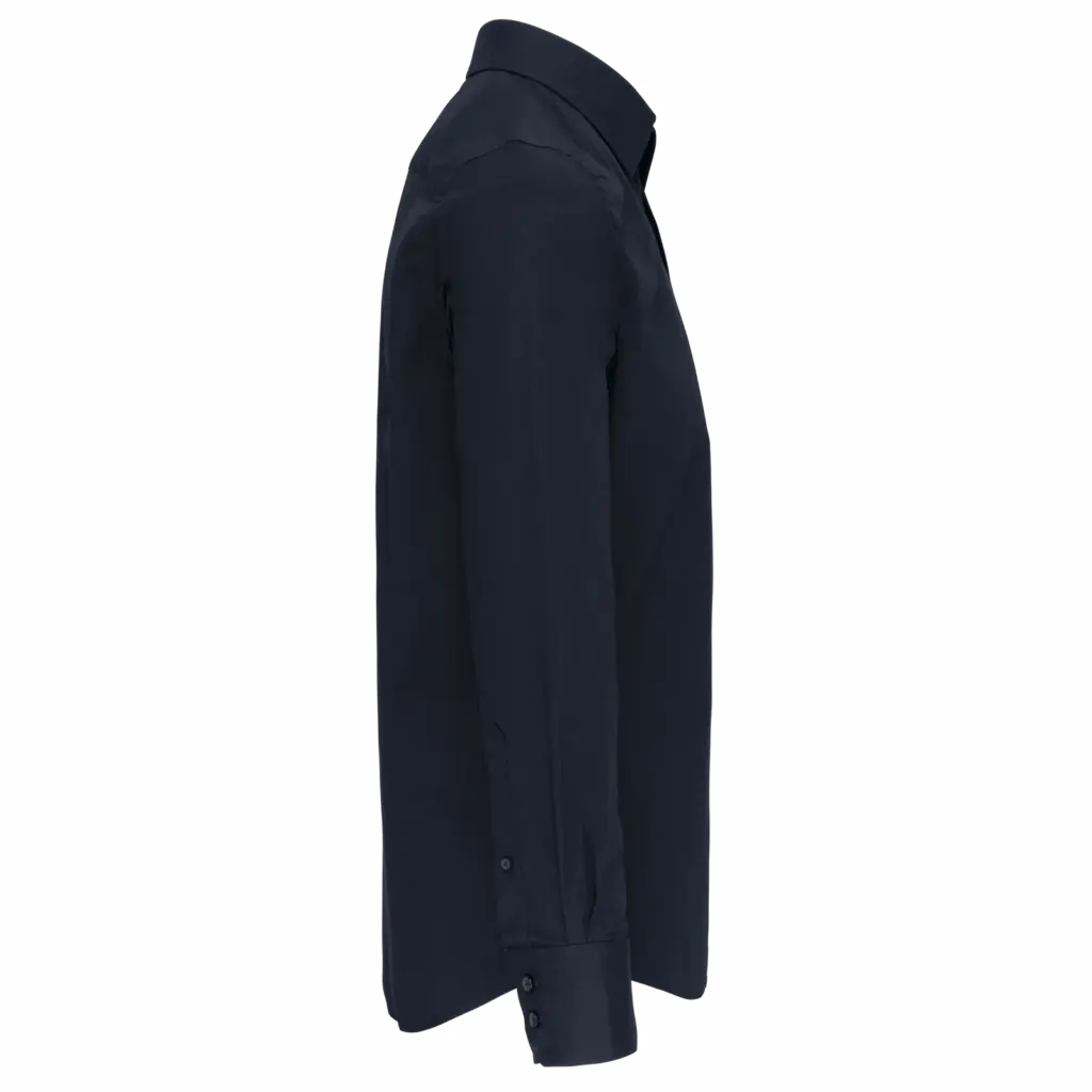 PS_K529-S_NAVY - Hidalgo-werbeartikel Heren stretch overhemd lange mouwen, navy — productfoto 7