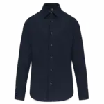 Heren stretch overhemd lange mouwen, navy — productfoto 8