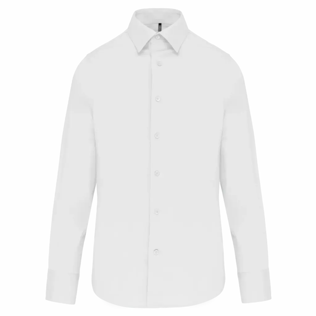 Heren stretch overhemd lange mouwen, white — productfoto 9