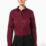 Dames stretch blouse lange mouwen