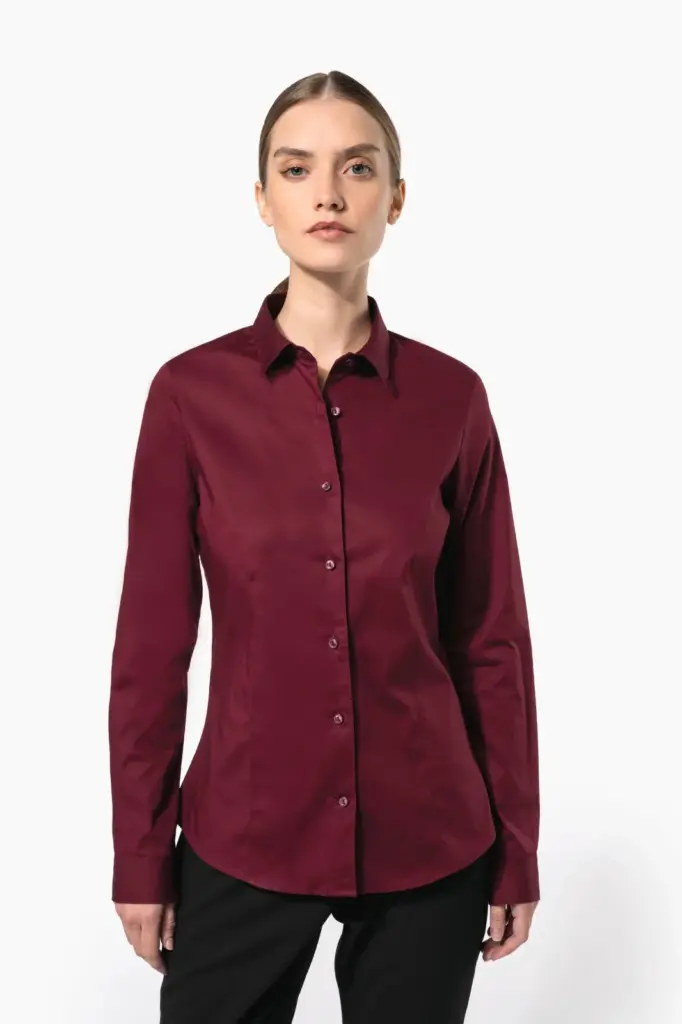 Dames stretch blouse lange mouwen — productfoto 2
