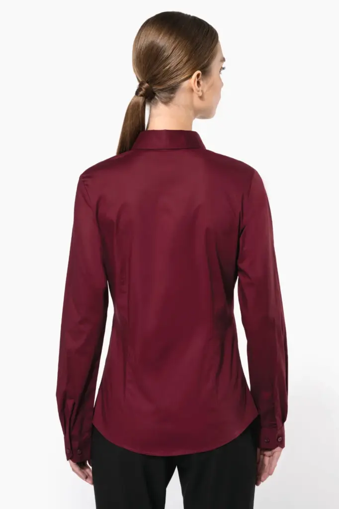 Dames stretch blouse lange mouwen — productfoto 3