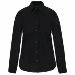 Dames stretch blouse lange mouwen, black — productfoto 6