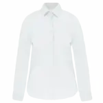 Dames stretch blouse lange mouwen, white — productfoto 9