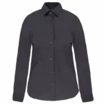 Dames stretch blouse lange mouwen, zinc — productfoto 11