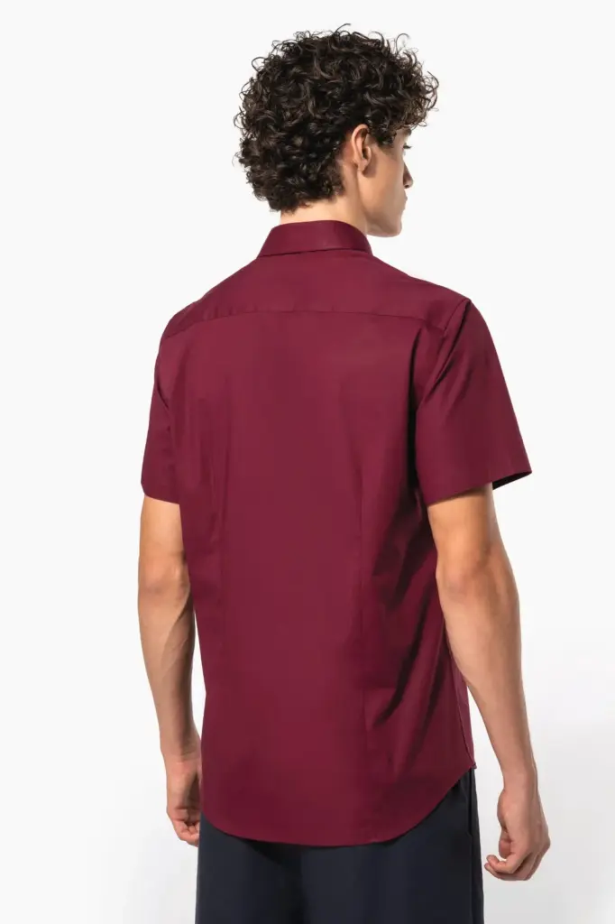 Heren stretch overhemd korte mouwen — productfoto 2
