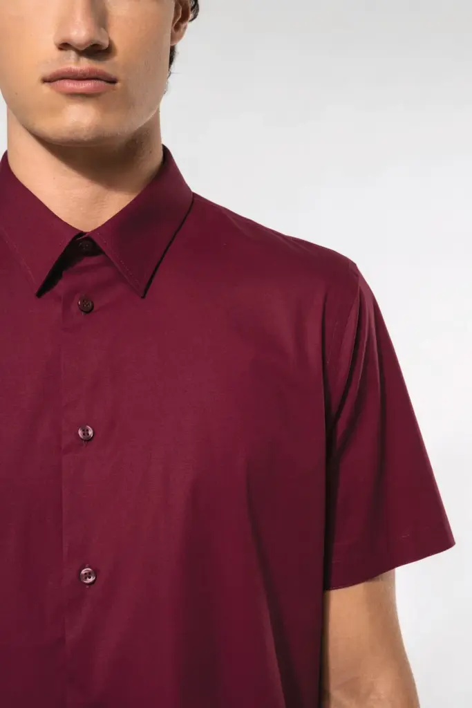 Heren stretch overhemd korte mouwen — productfoto 4