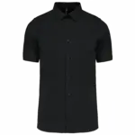 Heren stretch overhemd korte mouwen, black — productfoto 6