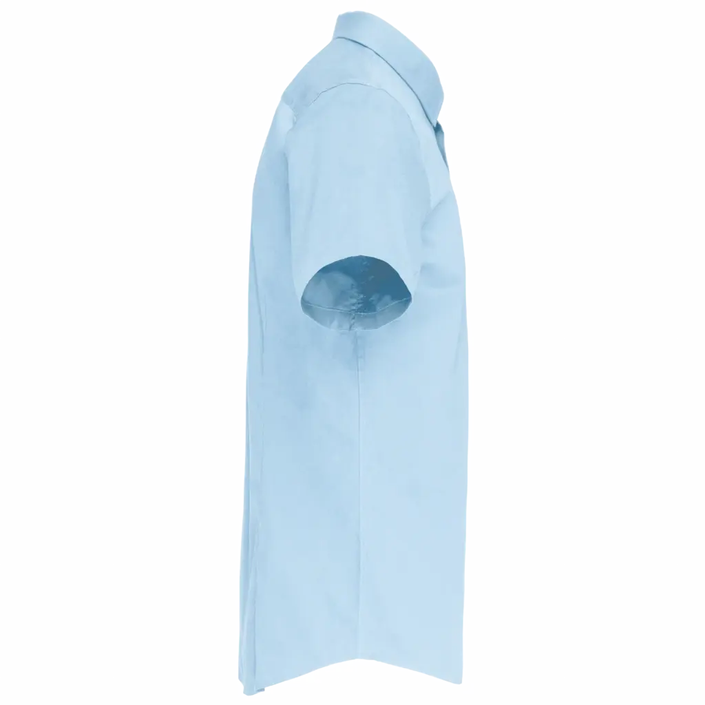 Heren stretch overhemd korte mouwen, light blue — productfoto 6