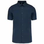 Heren stretch overhemd korte mouwen, navy — productfoto 8