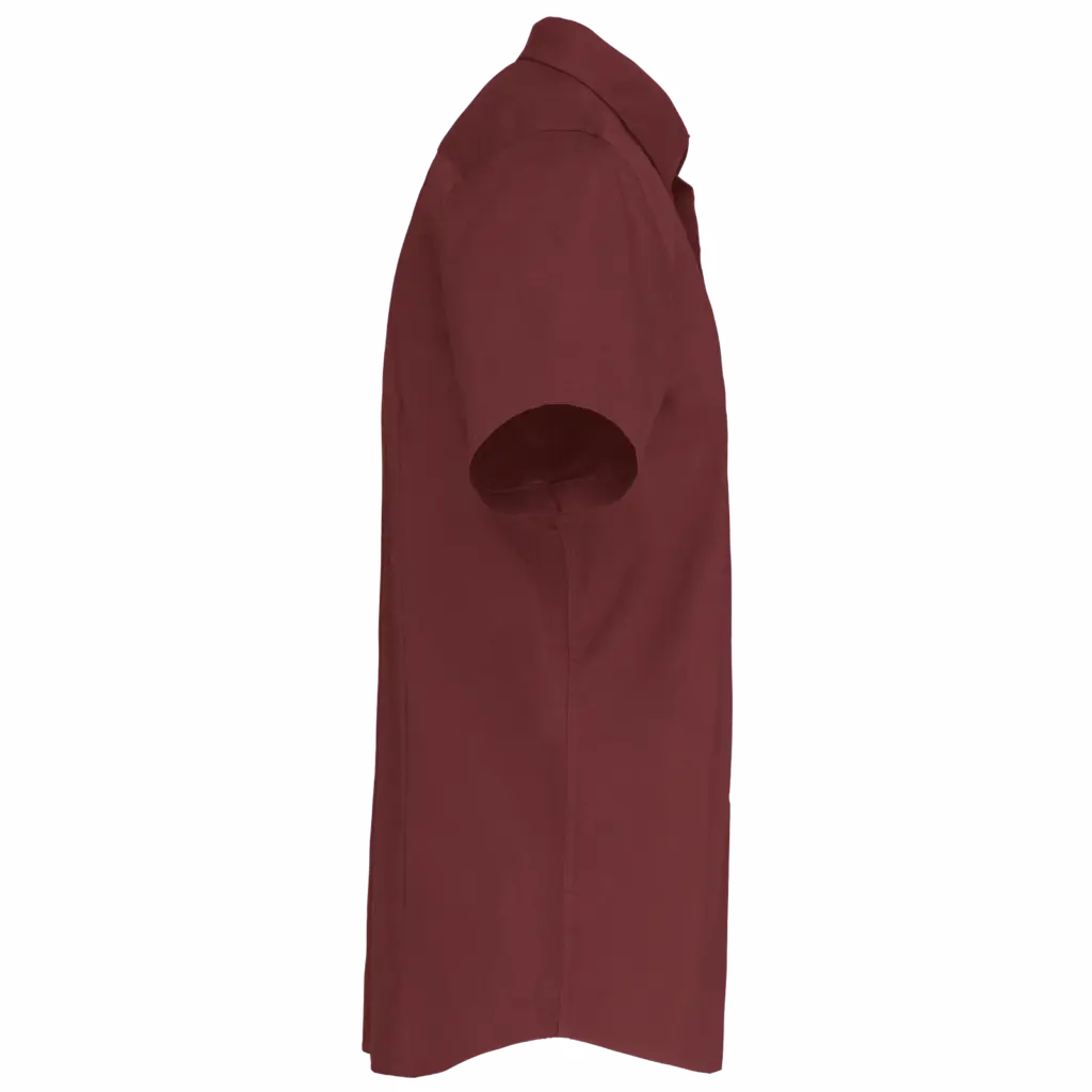 Heren stretch overhemd korte mouwen, wine — productfoto 9