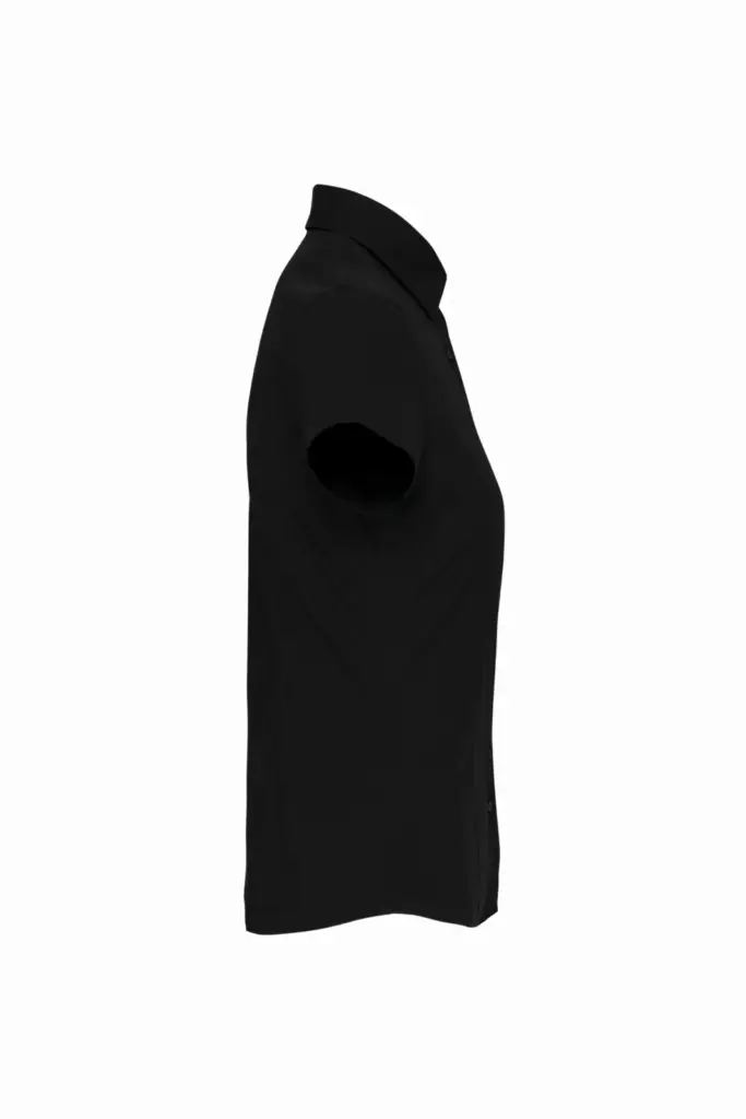 PS_K532-S_BLACK - Hidalgo-werbeartikel Dames stretch blouse korte mouwen, black — productfoto 5