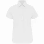 Dames stretch blouse korte mouwen, white — productfoto 9