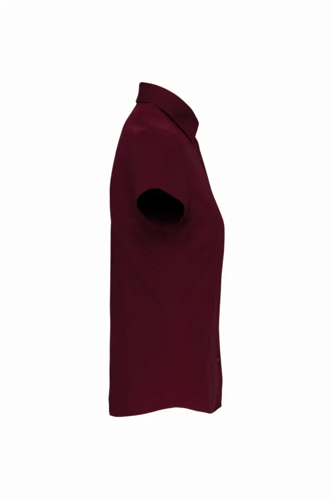 PS_K532-S_WINE - Hidalgo-werbeartikel Dames stretch blouse korte mouwen, wine — productfoto 9