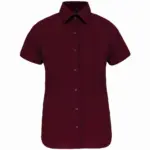 Dames stretch blouse korte mouwen, wine — productfoto 10