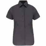 Dames stretch blouse korte mouwen, zinc — productfoto 11
