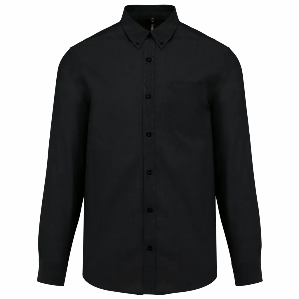 PS_K533_BLACK - Hidalgo Heren Oxford overhemd lange mouwen, black — productfoto 6