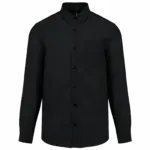 Heren Oxford overhemd lange mouwen, black — productfoto 6