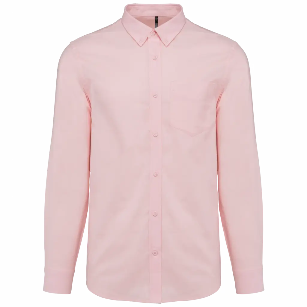 PS_K533_OXFORDPALEPINK - Hidalgo Heren Oxford overhemd lange mouwen, oxford pale pink — productfoto 9