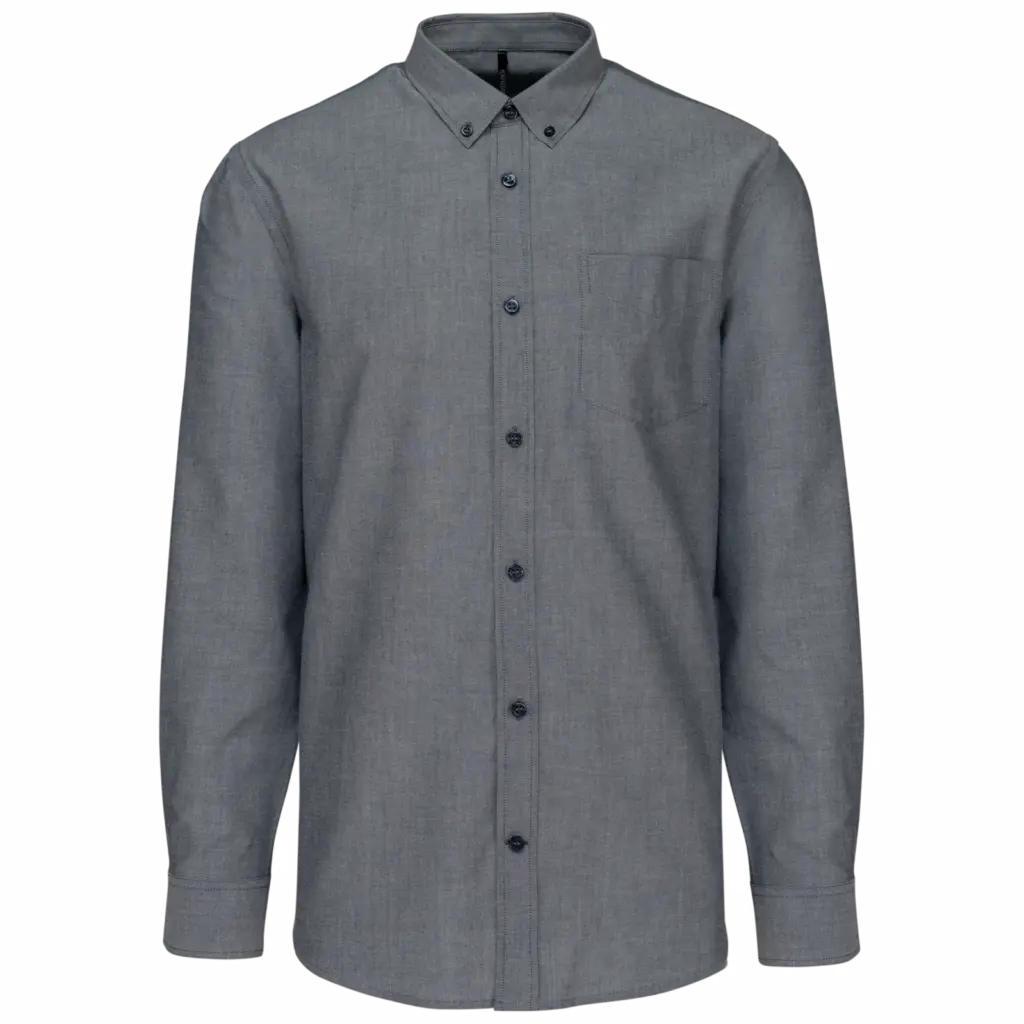 PS_K533_OXFORDSHADOWNAVY - Hidalgo Heren Oxford overhemd lange mouwen, oxford shadow navy — productfoto 10